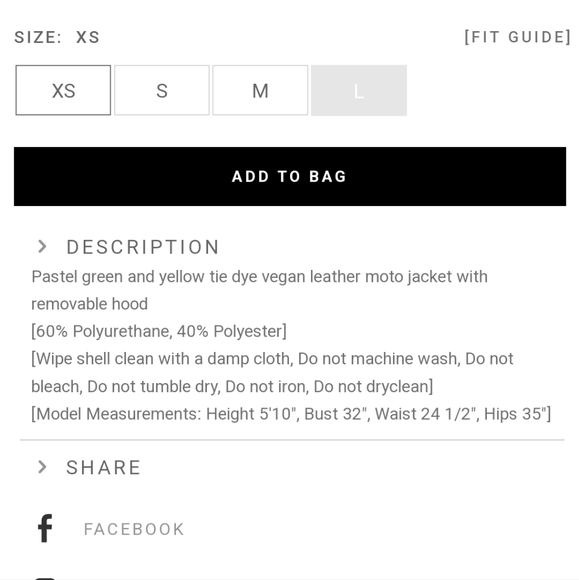 🌈BLANK NYC TIE DYE FAUX LEATHER JACKET WITH HOOD - Picture 7 of 7